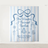 The Winter I turned 12 Birthday Banner Wandkleed (Voorkant)