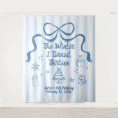 The Winter I turned 13 Birthday Banner  Wandkleed (Voorkant)