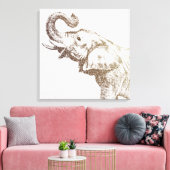 The Wisest Elephant Canvas Afdruk (Insitu (Woonkamer))