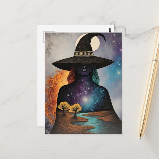 The Witch Protector of Nature Briefkaart (Voorkant / Achterkant in situ)