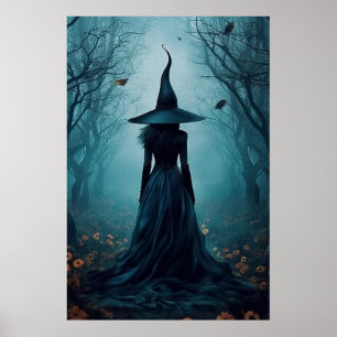 The Witch Twilight Dark Forest  gotische muur Poster