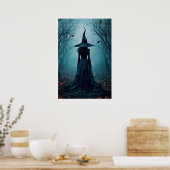 The Witch Twilight Dark Forest  gotische muur Poster (Keuken)
