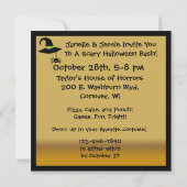 The Witches Halloween Birthday Party nodigt uit Kaart (Achterkant)