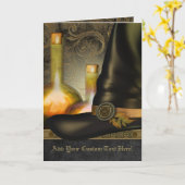 The Witches Pet Custom Greetings Kaart (Gele Bloem)