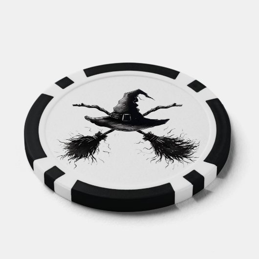 The Witch's Cross-Noir Poker Chips (Enkel)