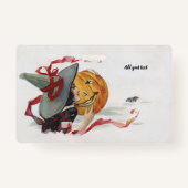 The Witch's Kiss: een Jack of Lantern op Halloween Badge (Achterkant)