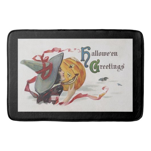 The Witch's Kiss: een Jack of Lantern op Halloween Badmat (Voorkant)