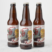 The Witch's Kiss: een Jack of Lantern op Halloween Bier Etiket (Flessen)