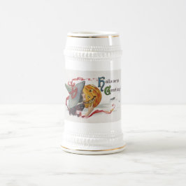 The Witch's Kiss: een Jack of Lantern op Halloween Bierpul