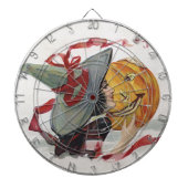 The Witch's Kiss: een Jack of Lantern op Halloween Dartbord (Voorkant)