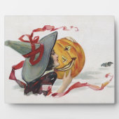 The Witch's Kiss: een Jack of Lantern op Halloween Fotoplaat (Voorkant)