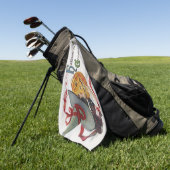 The Witch's Kiss: een Jack of Lantern op Halloween Golfhanddoek (Groen)