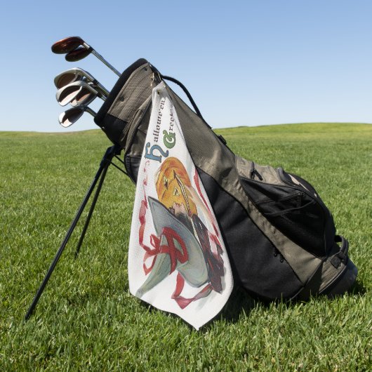 The Witch's Kiss: een Jack of Lantern op Halloween Golfhanddoek (Groen)