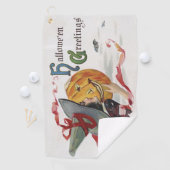 The Witch's Kiss: een Jack of Lantern op Halloween Golfhanddoek (Insitu)