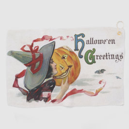 The Witch's Kiss: een Jack of Lantern op Halloween Golfhanddoek