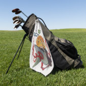 The Witch's Kiss: een Jack of Lantern op Halloween Golfhanddoek (Groen)