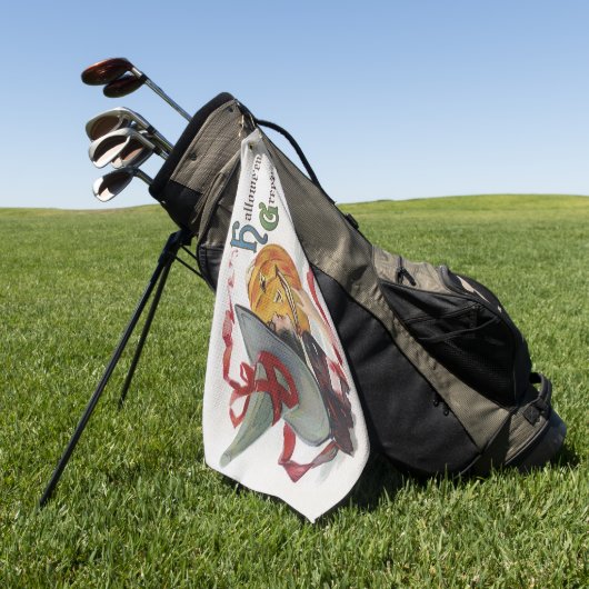 The Witch's Kiss: een Jack of Lantern op Halloween Golfhanddoek (Groen)