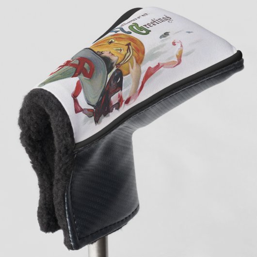 The Witch's Kiss: een Jack of Lantern op Halloween Golfheadcover (3/4 voorkant)