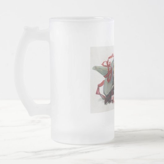 The Witch's Kiss: een Jack of Lantern op Halloween Matglas Bierpul (Links)