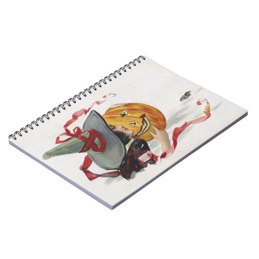 The Witch's Kiss: een Jack of Lantern op Halloween Notitieboek (Linkerzijde)