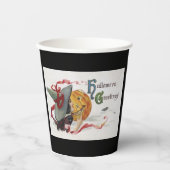 The Witch's Kiss: een Jack of Lantern op Halloween Papieren Bekers (Voorkant)