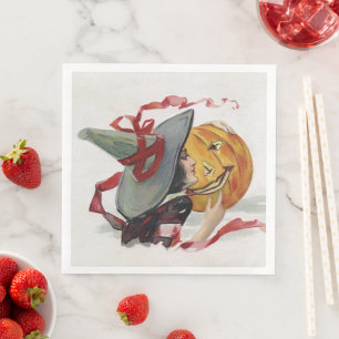 The Witch's Kiss: een Jack of Lantern op Halloween Servet