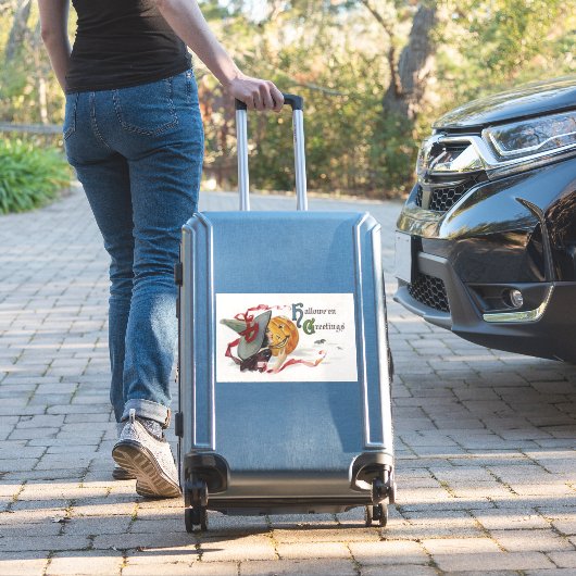 The Witch's Kiss: een Jack of Lantern op Halloween Sticker (Koffer Insitu)