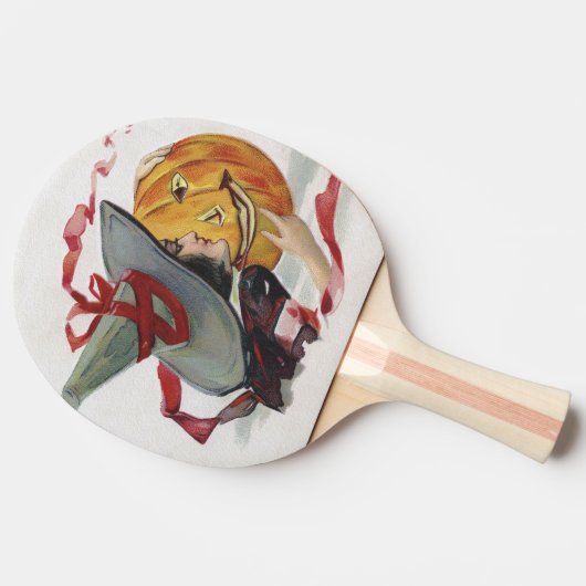 The Witch's Kiss: een Jack of Lantern op Halloween Tafeltennisbatje (Zijkant)