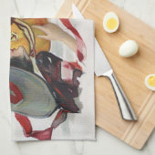 The Witch's Kiss: een Jack of Lantern op Halloween Theedoek (Quarter Fold)