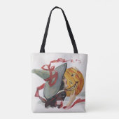 The Witch's Kiss: een Jack of Lantern op Halloween Tote Bag (Achterkant)
