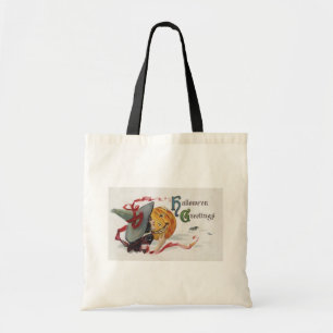The Witch's Kiss: een Jack of Lantern op Halloween Tote Bag