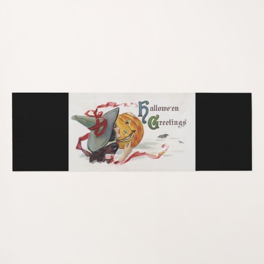 The Witch's Kiss: een Jack of Lantern op Halloween Yogamat (Achterkant (horizontaal))