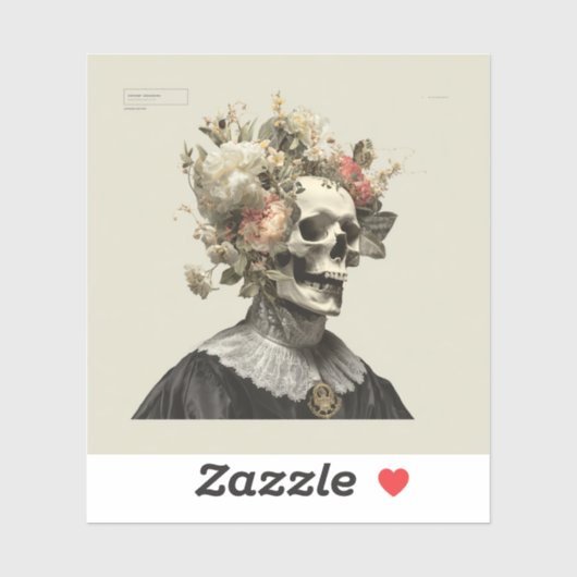 The Withering Courtier – Gothic Fine Art Sticker (Vel)