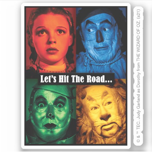 The Wizard Of Oz™ | Let's Hit The Road Sticker (Voorkant)