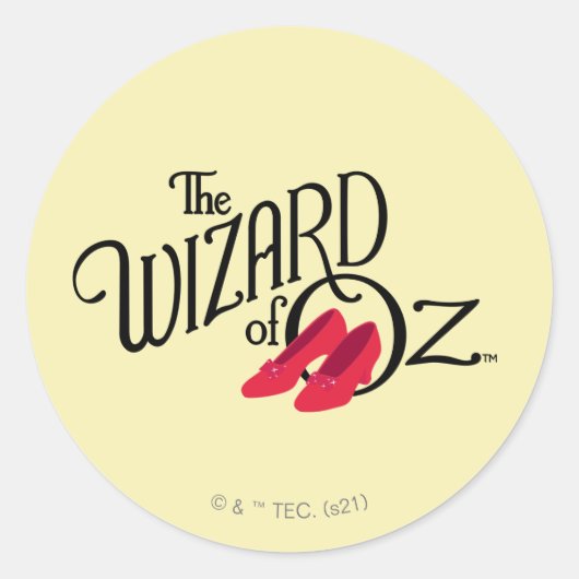 The Wizard Of Oz™ Logo Ronde Sticker (Voorkant)