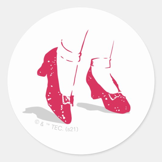 The Wizard Of Oz™ | Ruby Slippers™ Pattern Ronde Sticker (Voorkant)