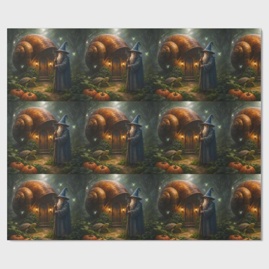 The wizard of the Shell fantasy mat wrapping paper Cadeaupapier (Vlak)