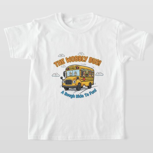 The Wobbly Bus! - Funny School Bus T-shirt (Laagn)