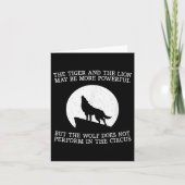 The Wolf Doesn't Perform In The Circus Cool Wolf M Kaart (Voorkant)