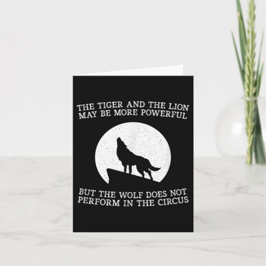 The Wolf Doesn't Perform In The Circus Cool Wolf M Kaart (Voorkant)