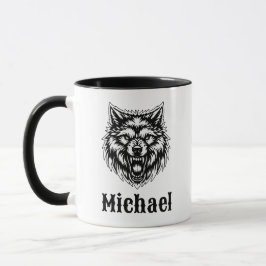 The Wolf Personalized Coffee Cup Mok