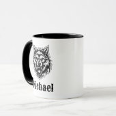 The Wolf Personalized Coffee Cup Mok (Voorkant links)