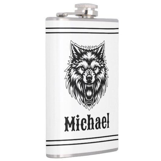 The Wolf Personalized Heupfles (Rechts)