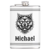 The Wolf Personalized Heupfles (Voorkant)