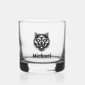 The Wolf Personalized Whisky Glas (Voorkant)