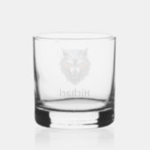 The Wolf Personalized Whisky Glas (Achterkant)