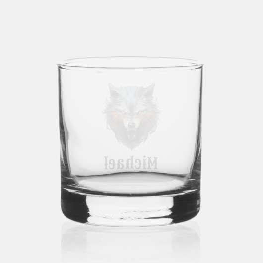 The Wolf Personalized Whisky Glas (Achterkant)