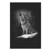 The wolf's breast in nature at night perfect poster (Voorkant)