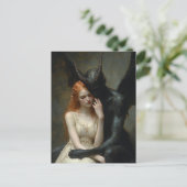 The Woman and the Dark Angel Briefkaart (Staand voorkant)
