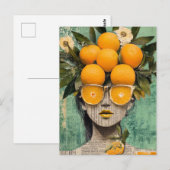 The Woman and the Oranges Collage Briefkaart (Voorkant / Achterkant)